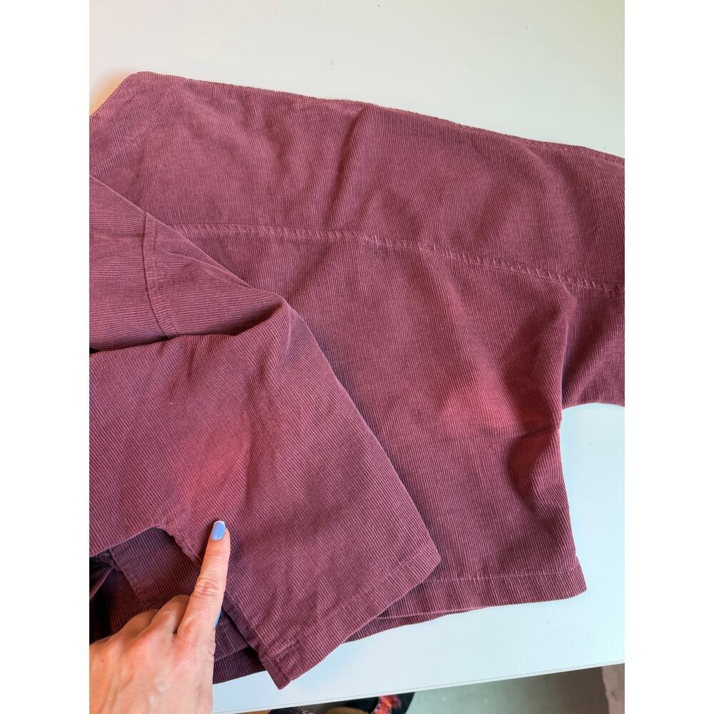 Completo Collection Women’s Corduroy Oversized Cropped Jacket OS Burgundy Artsy - Picture 11 of 11